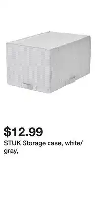 IKEA STUK Storage case, white/gray offer