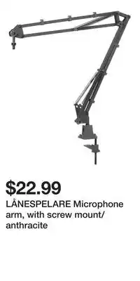 IKEA LÅNESPELARE Microphone arm, with screw mount/anthracite offer