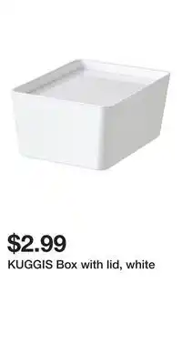 IKEA KUGGIS Box with lid, white offer