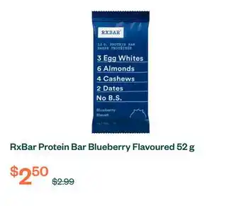 Voilà RxBar Protein Bar Blueberry Flavoured 52 g offer