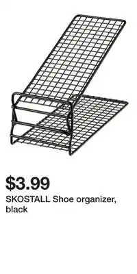 IKEA SKOSTALL Shoe organizer, black offer
