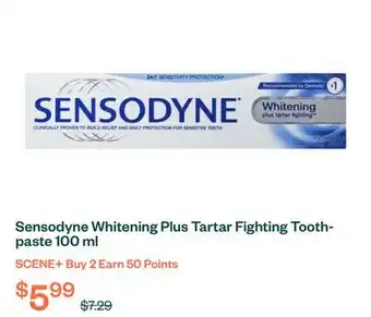 Voilà Sensodyne Whitening Plus Tartar Fighting Toothpaste 100 ml offer