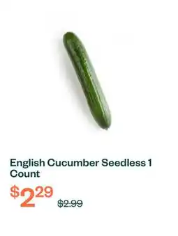 Voilà English Cucumber Seedless 1 Count offer