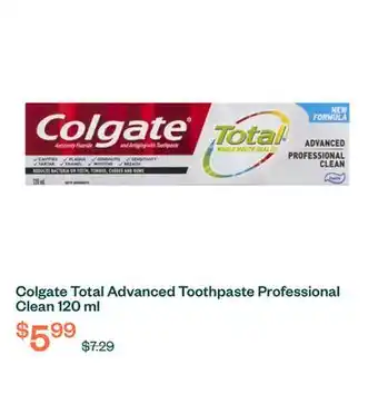 Voilà Colgate Total Advanced Toothpaste Professional Clean 120 ml offer