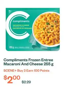 Voilà Compliments Frozen Entree Macaroni And Cheese 255 g offer