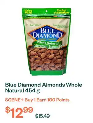 Voilà Blue Diamond Almonds Whole Natural 454 g offer