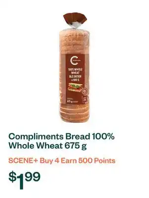 Voilà Compliments Bread 100% Whole Wheat 675 g offer