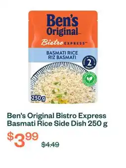 Voilà Ben's Original Bistro Express Basmati Rice Side Dish 250 g offer