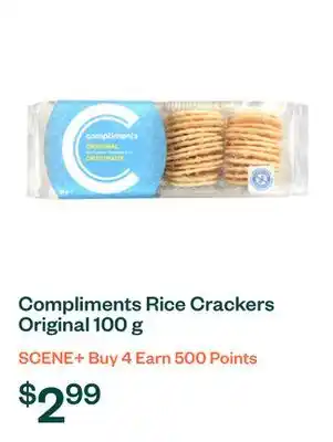 Voilà Compliments Rice Crackers Original 100 g offer