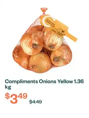 Voilà Compliments Onions Yellow 1.36 kg offer