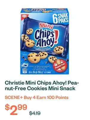 Voilà Christie Mini Chips Ahoy! Peanut-Free Cookies Mini Snack Pack 6 x 26 g offer