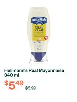 Voilà Hellmann's Real Mayonnaise 340 ml offer