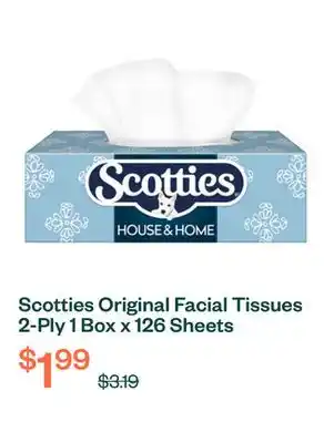 Voilà Scotties Original Facial Tissues 2-Ply 1 Box x 126 Sheets offer