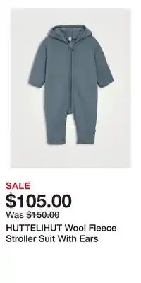 Holt Renfrew HUTTELIHUT Wool Fleece Stroller Suit With Ears offer