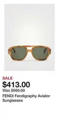 Holt Renfrew FENDI Fendigraphy Aviator Sunglasses offer