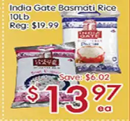 Sunny Food Mart India Gate Basmati Rice offer