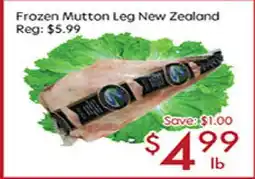 Sunny Food Mart Frozen Mutton Leg New Zealand offer