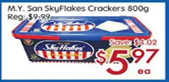 Sunny Food Mart M.Y. San SkyFlakes Crackers offer