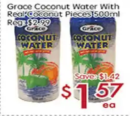 Sunny Food Mart Grace Coconut Water With Real Coconut Pieces offer