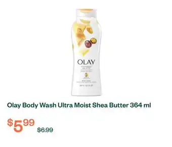 Voilà Olay Body Wash Ultra Moist Shea Butter 364 ml offer