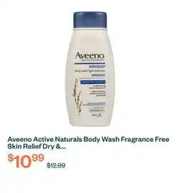 Voilà Aveeno Active Naturals Body Wash Fragrance Free Skin Relief Dry & Itchy 532 ml offer