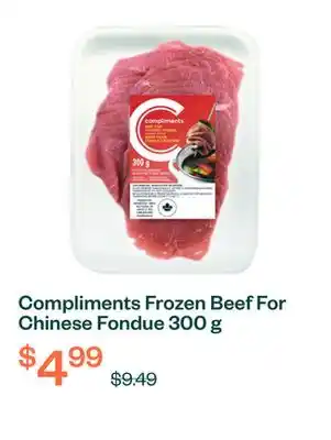 Voilà Compliments Frozen Beef For Chinese Fondue 300 g offer