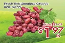 Sunny Food Mart Fresh Red Seedless Grapes offer