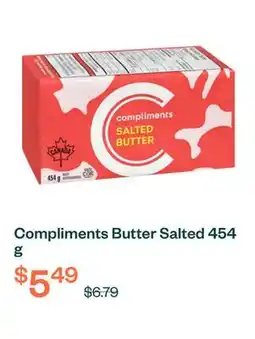 Voilà Compliments Butter Salted 454 g offer