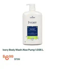 Voilà Ivory Body Wash Aloe Pump 1.035 L offer