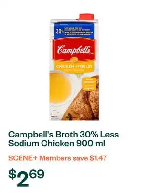 Voilà Campbell's Broth 30% Less Sodium Chicken 900 ml offer