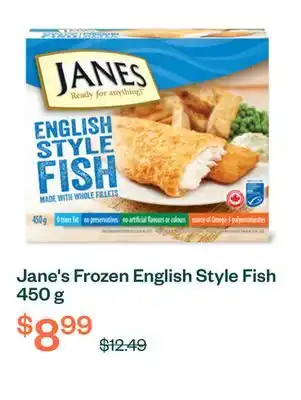 Voilà Jane's Frozen English Style Fish 450 g offer