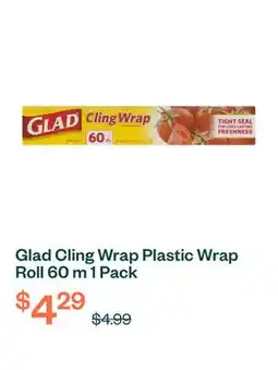 Voilà Glad Cling Wrap Plastic Wrap Roll 60 m 1 Pack offer