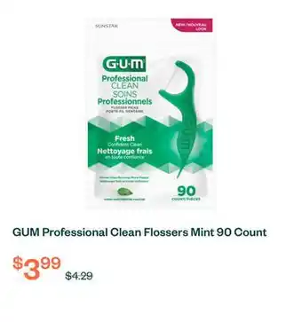 Voilà GUM Professional Clean Flossers Mint 90 Count offer