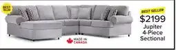 Leon's Jupiter 4-Piece Sectional with Left-Facing Chaise - Ash Grey offer