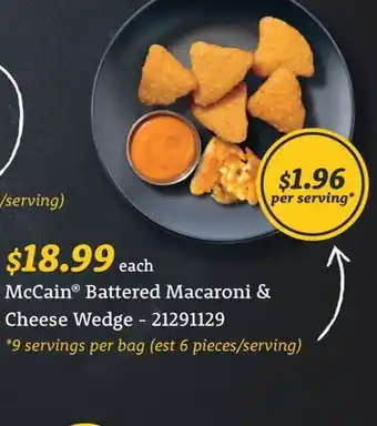 Wholesale Club MCCAIN BATTERED MACARONI & CHEESE WEDGE offer