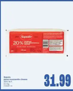 Wholesale Club SAPUTO PIZZA MOZZARELLA CHEESE 20% M.F., 2.4 KG offer