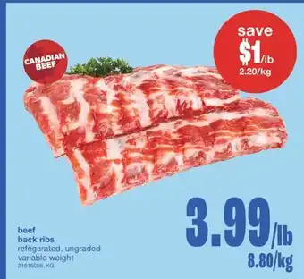 Wholesale Club BEEF BACK RIBS offer