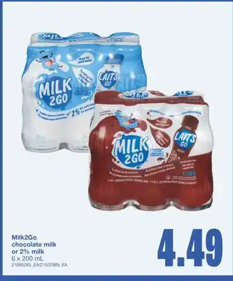 Wholesale Club CHOCOLATE MILK OR 2% MILK, 6 x 200 mL offer