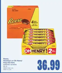 Wholesale Club REESE, HERSHEY'S OR OH HENRY! KING SIZE BARS, 24 CT offer