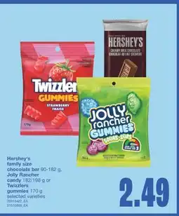 Wholesale Club FAMILY SIZE CHOCOLATE, BAR 90-182 G, CANDY, 182/198 G OR TWIZZLERS GUMMIES, 170 G offer