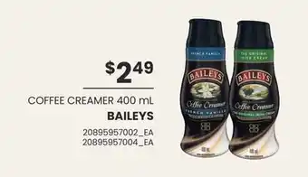 Wholesale Club BAILEYS COFFEE CREAMER, 400 mL offer