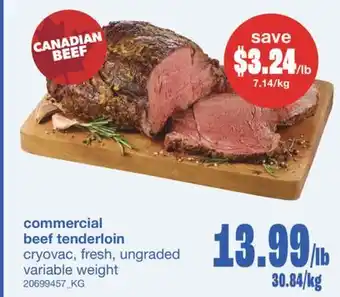 Wholesale Club COMMERCIAL BEEF TENDERLOIN offer