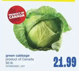 Wholesale Club GREEN CABBAGE, 50 lb offer