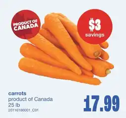 Wholesale Club CARROTS, 25 lb offer