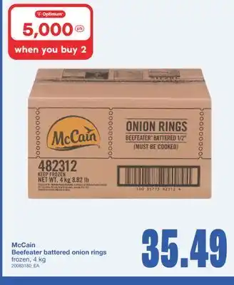 Wholesale Club BEEFEATER BATTERED ONION RINGS, 4 kg offer