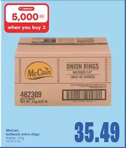 Wholesale Club MCCAIN BATTERED ONION RINGS, 4 KG offer