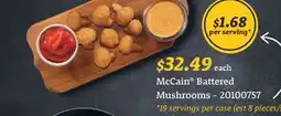 Wholesale Club MCCAIN BATTERED MUSHROOMS offer