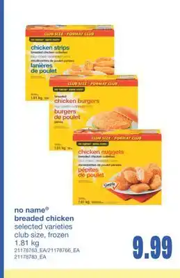 Wholesale Club NO NAME BREADED CHICKEN, 1.81 KG offer