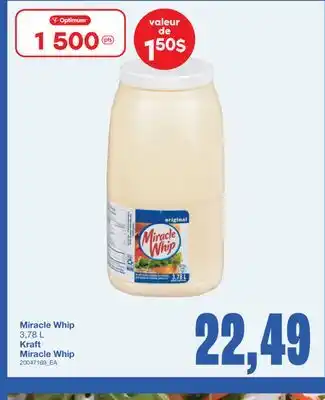 Wholesale Club MIRACLE WHIP, 3,78 L offer