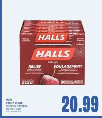 Wholesale Club COUGH DROPS, 15/20 X 9 CT offer